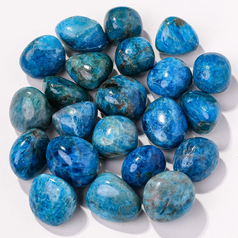 Fish Tank Gravel - بلورات الكوارتز الأباتيت الأزرق الطبيعي والشفاء