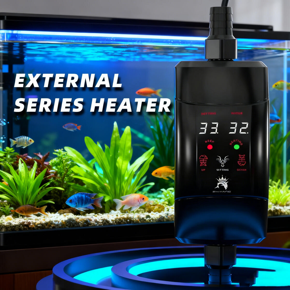 Fish Tank Heater - قضيب تسخين خارجي 300 وات -